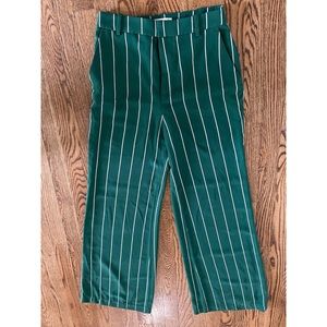 Green striped pants